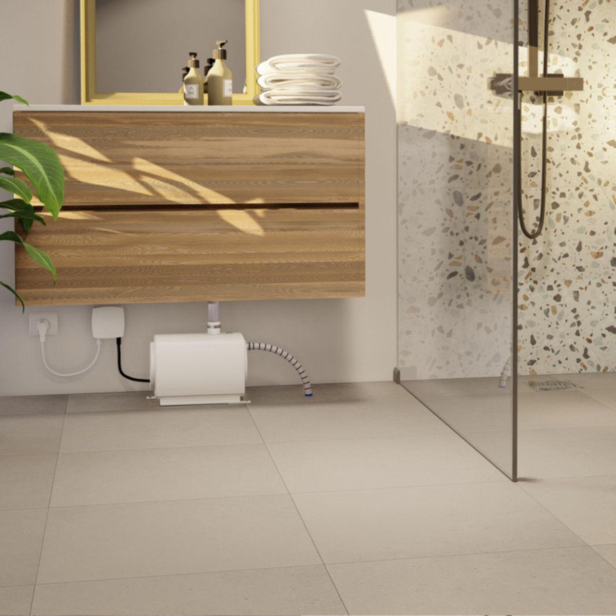 Zelfaanzuigende waterpomp met afvoer voor douche SFA Sanifloor+ 1 met referentie HIFLOOR1 van het merk SFA SANITRIT