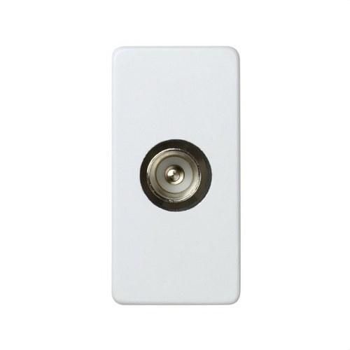Eenvoudige TV-connector van half element wit Simon 27 Play met referentie 27475-34 van het merk SIMON